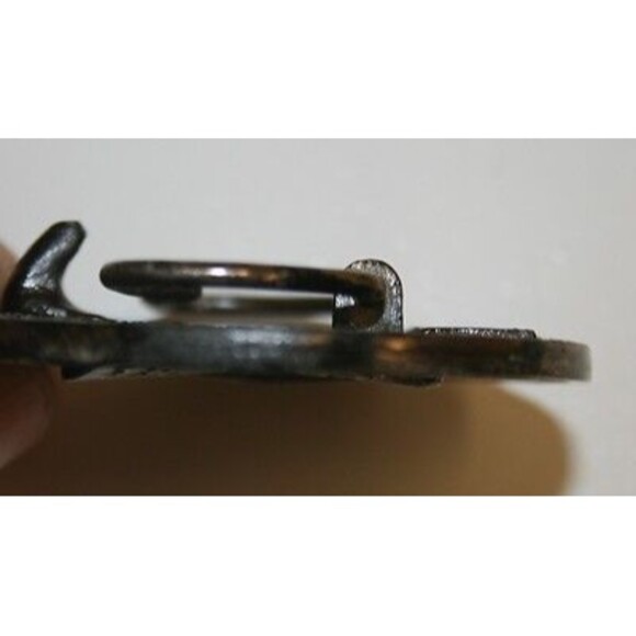 Vintage Solid Brass Mid West Corvette MWC LOGO Vette Chevy Belt Buckle RARE - Picture 5 of 6